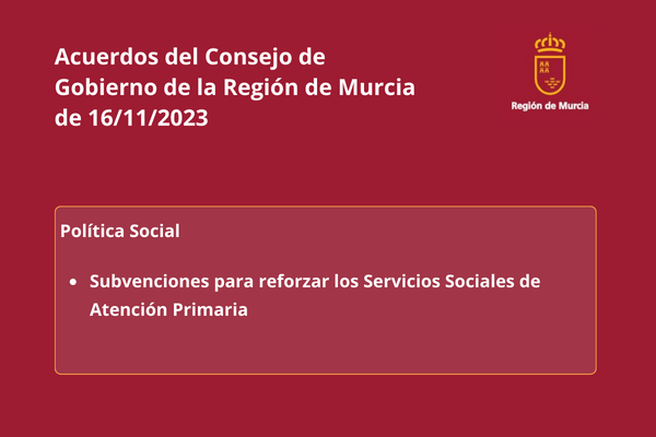 Acuerdos del Consejo de Gobierno de la Región de Murcia